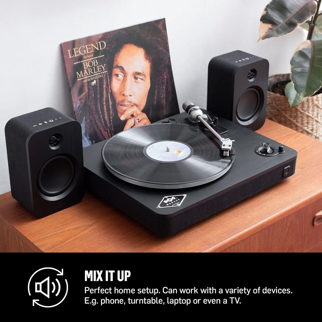 House of Marley Get Together Duo Bluetooth Lautsprecher Boxen Schwarz - Nachhaltig hergestellte Rega
