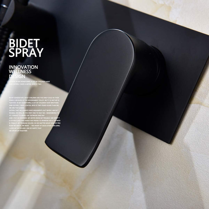 Tecmolog Handbrause WC Edelstahl Bidet Handbrause Warmes und Kaltes Wasser Unterputz Thermostat mit