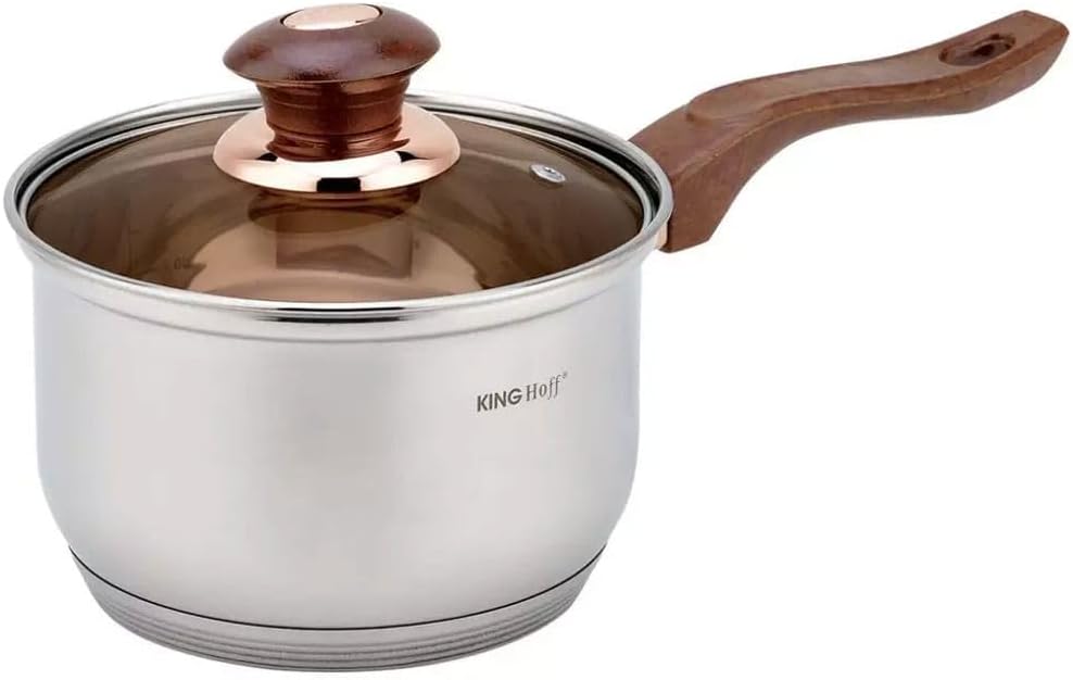 12-teilig Edelstahl Topfset Kochtopfset Topfe mit Teflon Pfanne KINGHOFF KH-1768 Rosegold