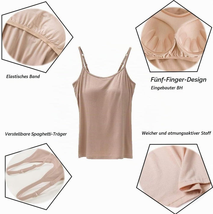 STARBILD Damen Unterhemd, S-4XL M Beige, M Beige