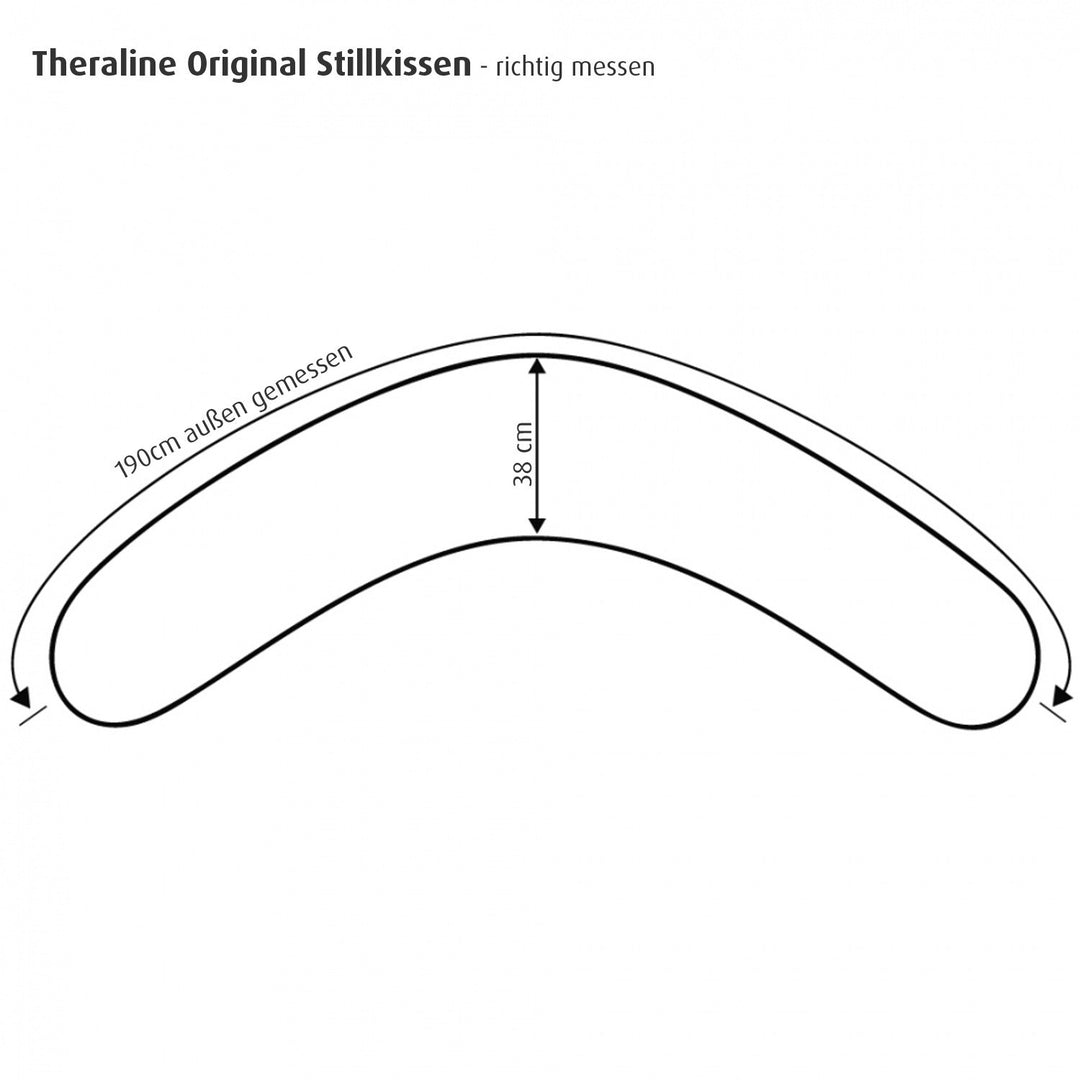 Theraline Stillkissen, 190 cm, mit Bezug, Blau