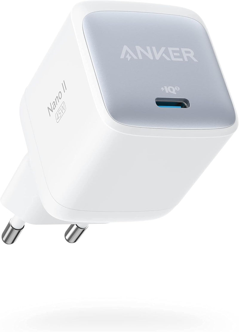 Anker Nano II 45W USB-C Ladegerät Netzteil Schnellladeleistung, GaN II Tech, Kompatibel mit MacBook