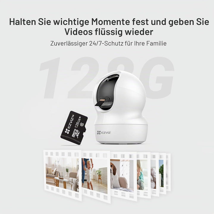 EZVIZ 128 GB Micro-SD-Karte, microSDHC-Speicherkarte, Lesegeschwindigkeit bis zu 90 MB/s, Klasse 10,