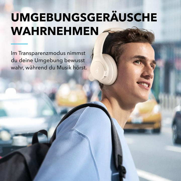 soundcore by Anker Q20i kabelloser Bluetooth Over-Ear-Kopfhörer mit Hybrid Active Noise Cancelling,