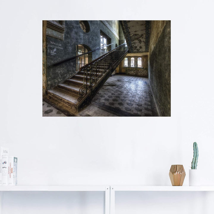 ARTland Wandbild selbstklebende Vinylfolie 80x60 cm Lost Places Ruinen Architektur Gebäude Altbau Mo