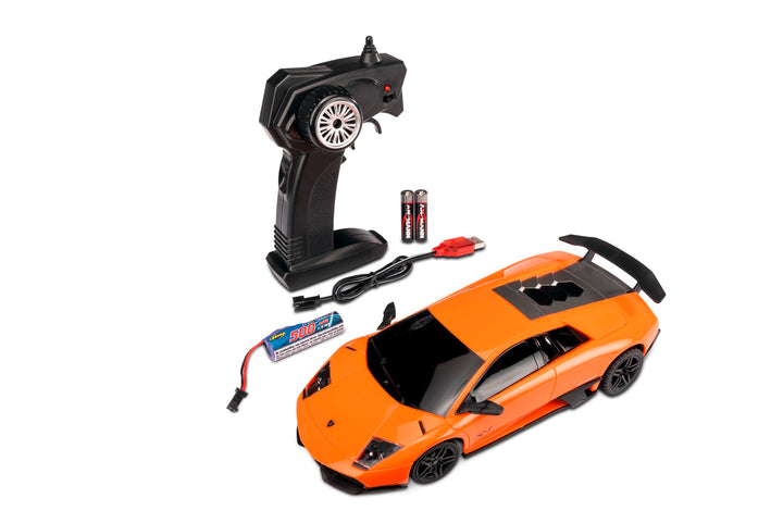 Carson 500404307 1:24 Lamborghini Murcielago SV 2.4G 100% RTR - Ferngesteuertes Auto, LED-Beleuchtun