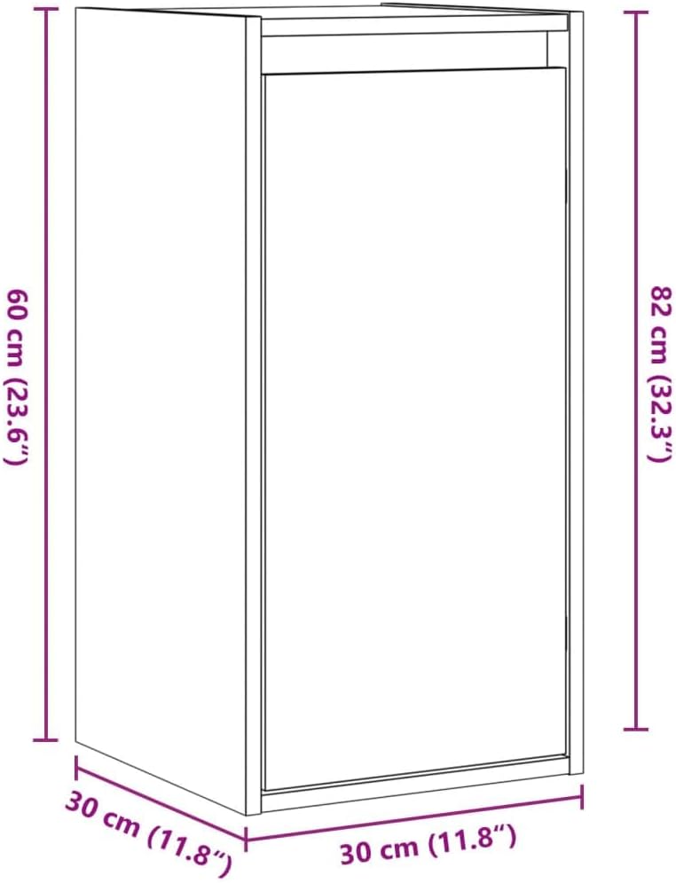 vidaXL Wandschrank Hängeschrank TV Schrank Holzschrank TV Möbel Regal Aufbewahrung Wohnzimmer Bücher