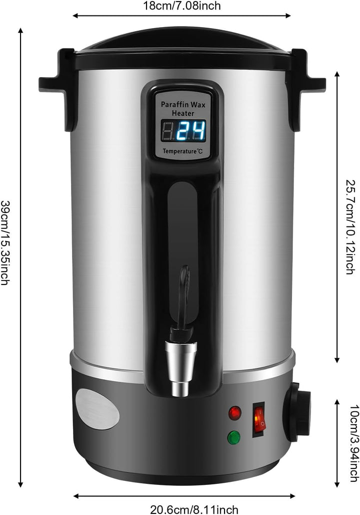 Owneed 8L Kerzenherstellung Kit, Kerzen Wachsschmelzer 30–110°C Einstellbar, Elektrischer Wachs Schm