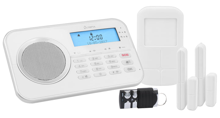 OLYMPIA Protect 9868 GSM Haus Alarmanlage Funk Alarmsystem mit App Single, Single