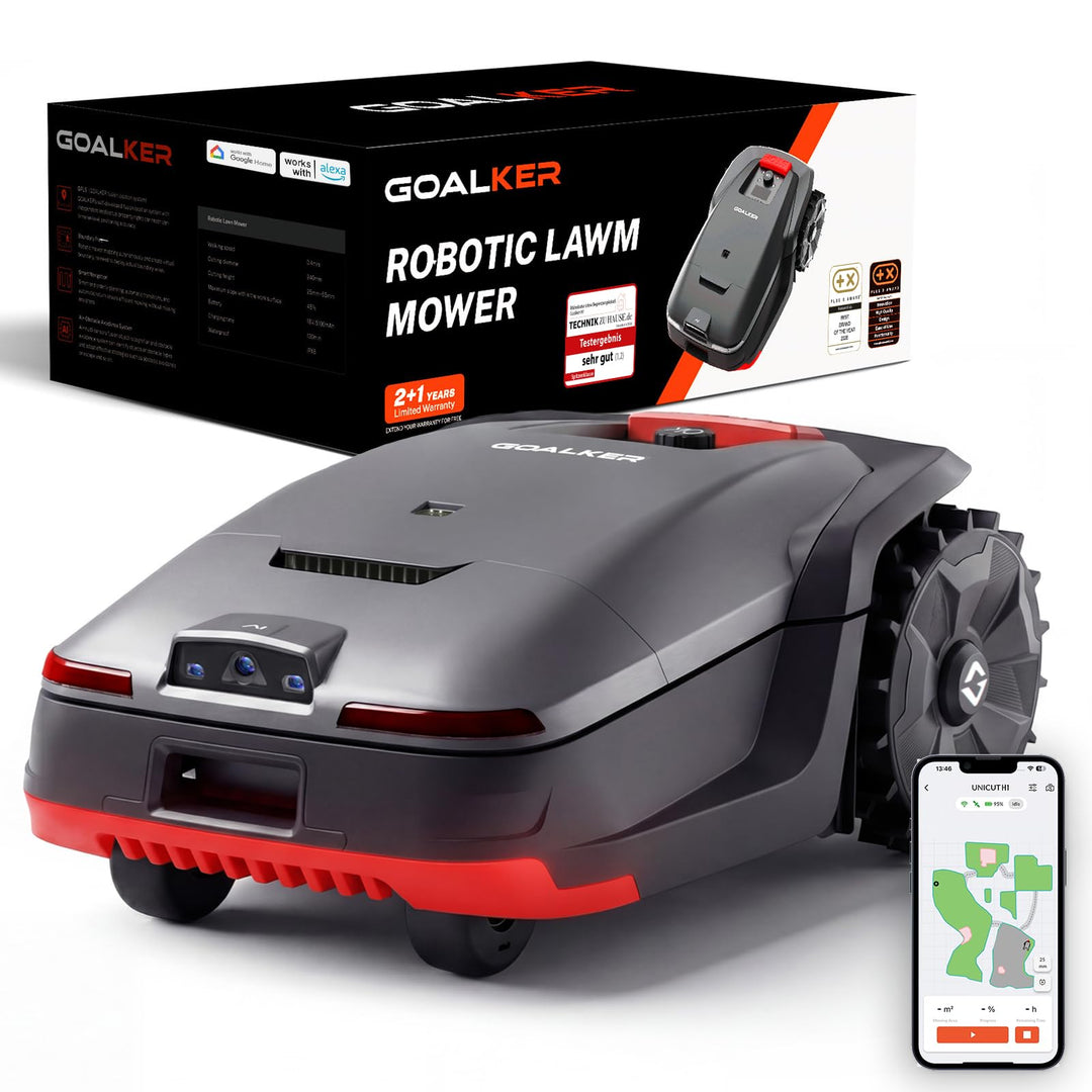 UNICUT H1 Mähroboter – RTK+VSLAM mit KI, Dual Solid State LiDAR Hindernisvermeidung, Kein Signalabbr