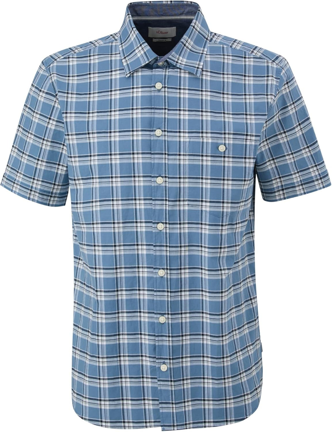 s.Oliver Herren Hemd Kurzarm XL Blau 58n4, XL Blau 58n4