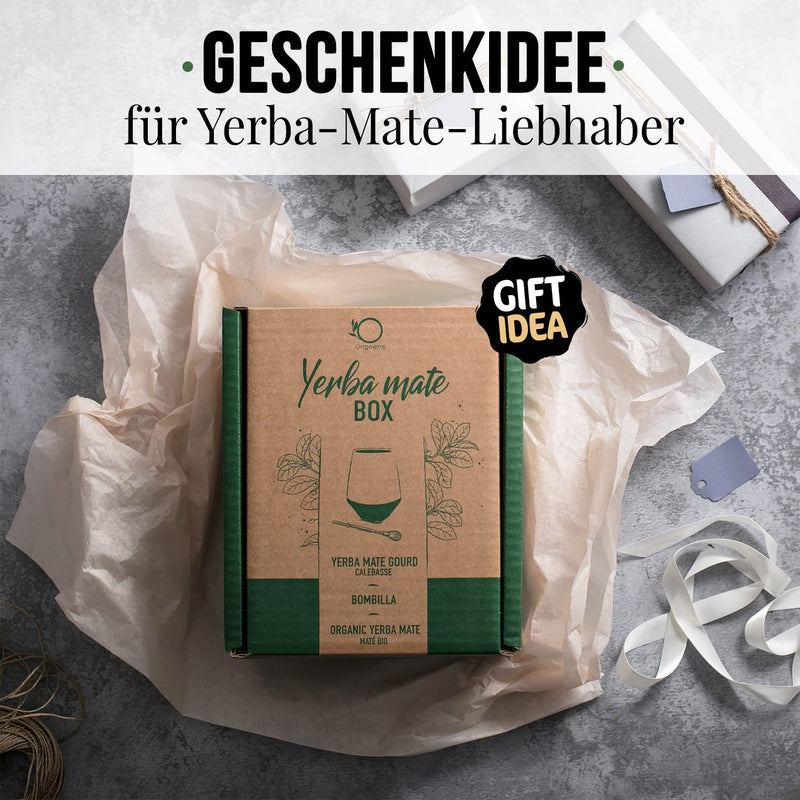Origeens Mate Tee Set mit Mate Becher, Bombilla, und Bio Yerba Mate Tee | Design Mate Tee Becher aus