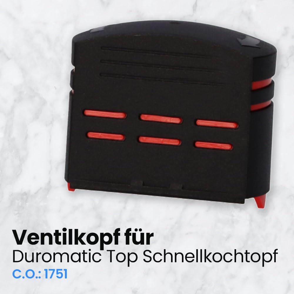 ANAKEL HOME Ersatz-Ventilkopf 1751, kompatibel mit Schnellkochtopf Duromatic Top | 23 x 40 x 45 mm,