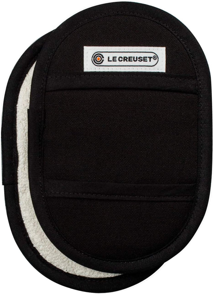 Le Creuset Topflappen mit extra Handgelenkschutz, Einheitsgrösse, Perlgrau, Baumwoll-Canvas Flint, F