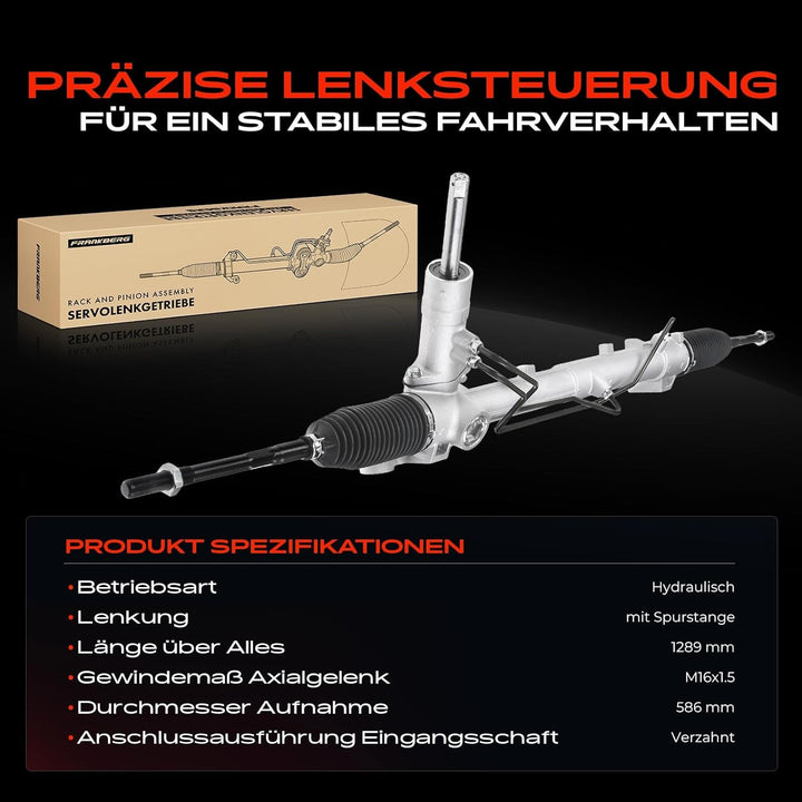 Frankberg Lenkgetriebe Servolenkgetriebe Hydraulisch für Linkslenker Kompatibel mit C-Max DM2 1.6L-2