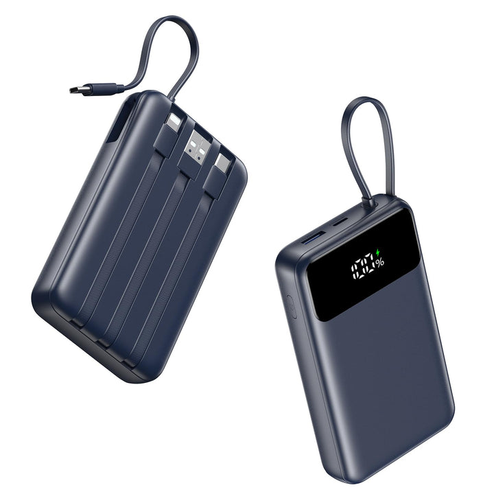 A ADDTOP 20000mAh Power Bank mit 4 integrierten Kabel, Ultra Klein 22.5W Schnellladen Powerbank, PD
