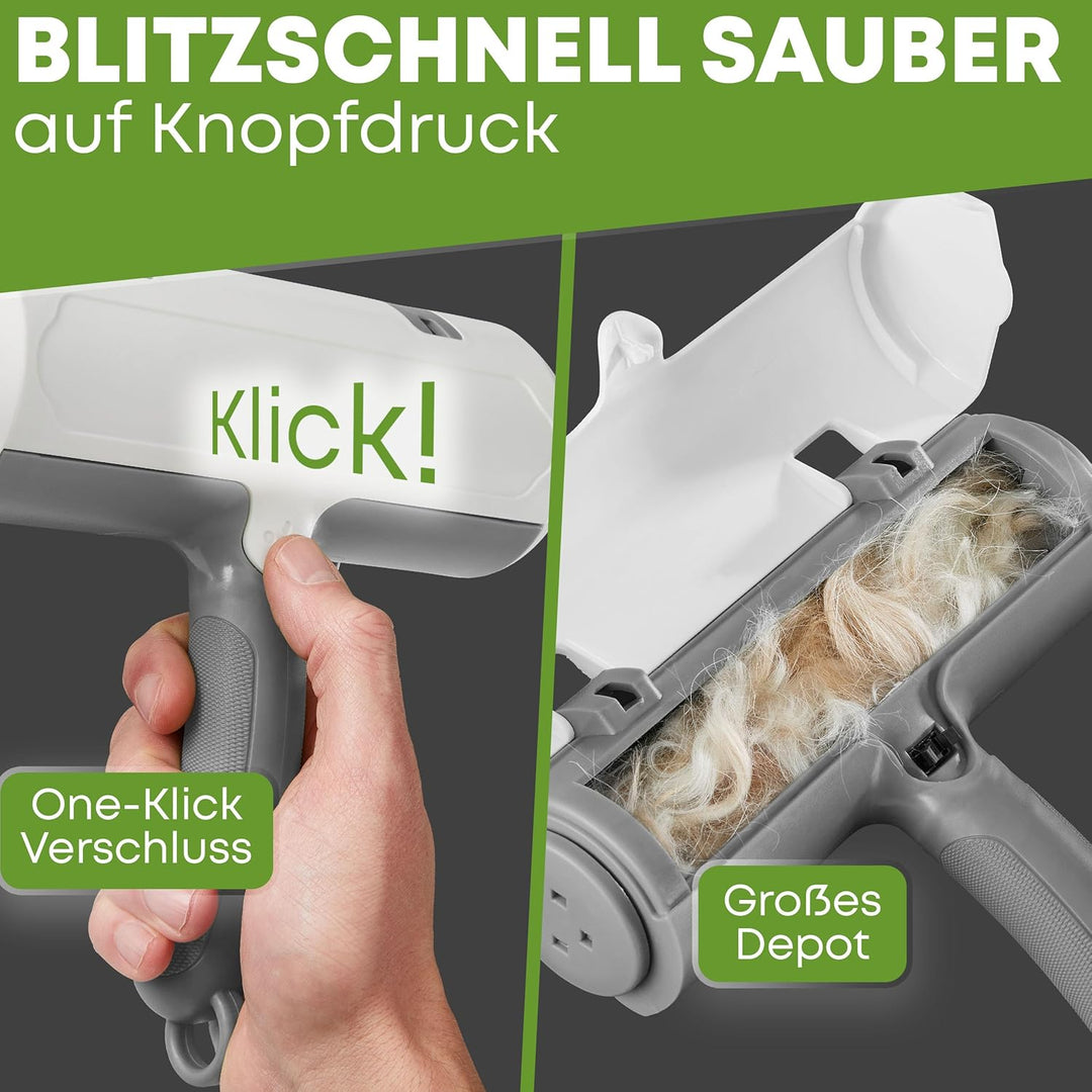 NEUHEIT 2026 - DOGGYBOO® Selbstreinigender Tierhaarentferner – Premium Fusselrolle für Hundehaare un