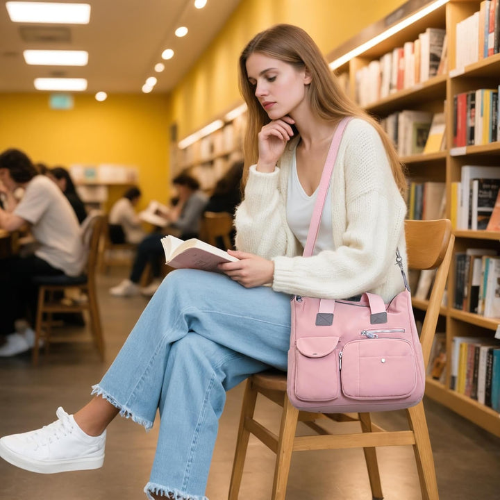 DIRRONA Elegant Damen Umhängetasche Gross Kapazität Handtasche Casual Reise Schultertasche Multi Tas