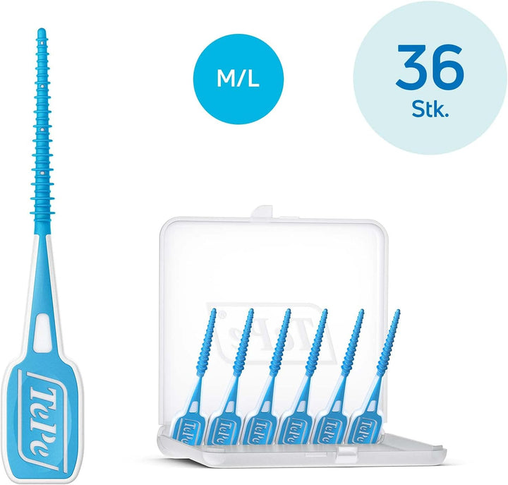TEPE Interdentalbürst Easy Pick blau, Size M/L, (Pack of 36), M/L (36er Pack) &amp; EasyPick Dental Stic