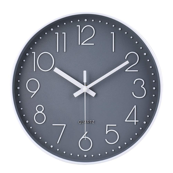 jomparis 33cm Modern Quartz Lautlos Wanduhr Schleichende Sekunde ohne Ticken Analoge Wanduhr Dekor f