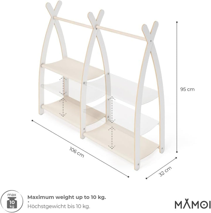 MAMOI Kleiderstange Baby Kinderzimmer, Kinderkleiderstange, Kindergarderobe | Kleiderstange Baby Kin