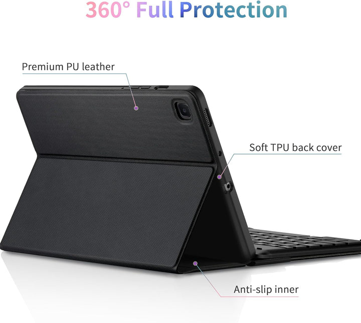 EasyAcc Tastatur Hülle Kompatibel mit Samsung Galaxy Tab S6 Lite 10,4 Zoll 2022/2020 SM-P610N P615N,