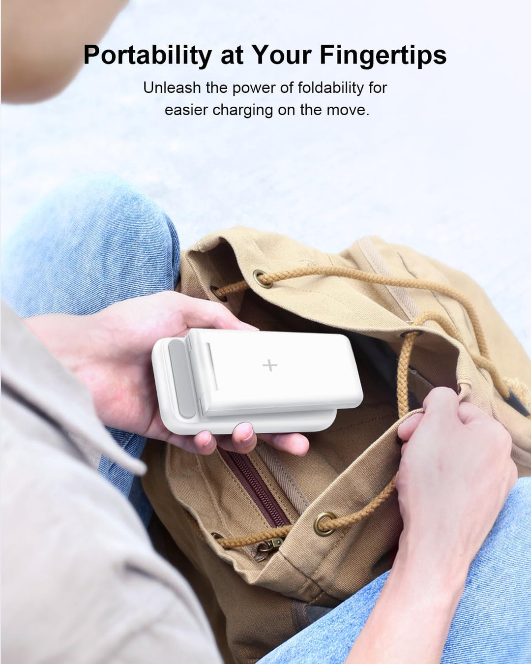 JoyGeek 3 in 1 Kabelloses Ladegerät, Wireless Charger Dock für i Phone 15/14/13/12/11/Pro Max/X/8, I