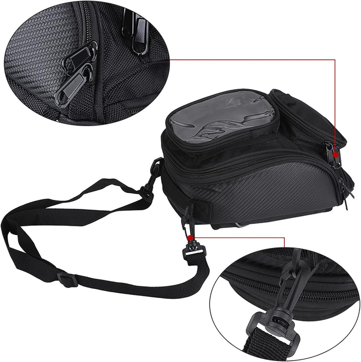 Ejoyous Motorrad Tankrucksack, Magnetische Tanktasche Wasserdicht Tank Tasche Schwanz Motorradtasche