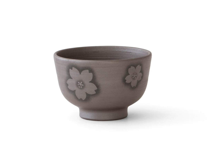 Suigetsu Hiroshi - Japanische Tee-Schale Sakura, Banko Yaki. 60 ml. Lila-Ton, Handmade auf der Töpfe