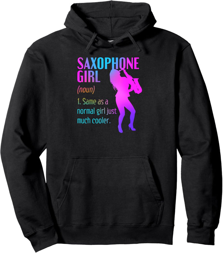 Saxophon Mädchen Geschenk Saxophonist Saxophon Pullover Hoodie