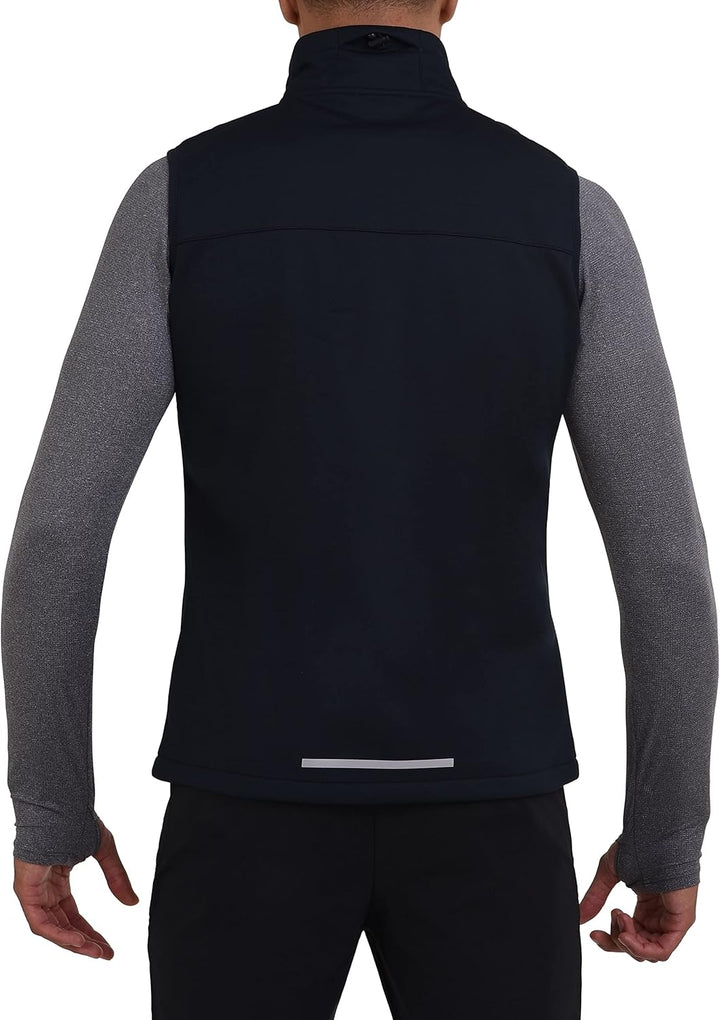 TCA Herren Flyweight winddichte Lauf- und Fahrradweste mit Reissverschlusstaschen S Mitternachtsblau