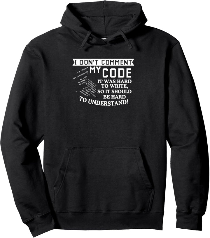 I don't comment my Code Informatik HTML Admin Binär USB Pullover Hoodie