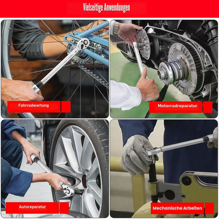 TAGVIT Drehmomentschlüssel 3/8", ± 3% Fehlergenauigkeit, 10-60 NM Drehmomentschlüssel mit Einer Trag