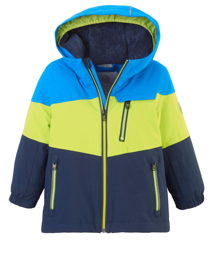 Killtec Unisex Fisw 3 Mns Ski Jckt Skijacke/Funktionsjacke mit Kapuze und Schneefang 74-80 neon blue