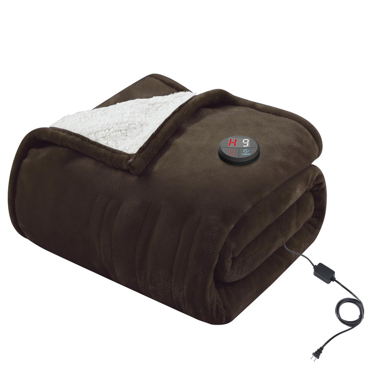 GOTCOZY Wärmedecke Heizdecke 130x180 cm – Ein Knopf Wärmedecke Elektrisch mit 10 Heizstufen & 9-Stun