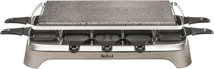 Tefal PR457B Pierrade Raclette | 1350 Watt | Grill-Platte aus Stein + 10 antihaftbeschichtete Pfännc