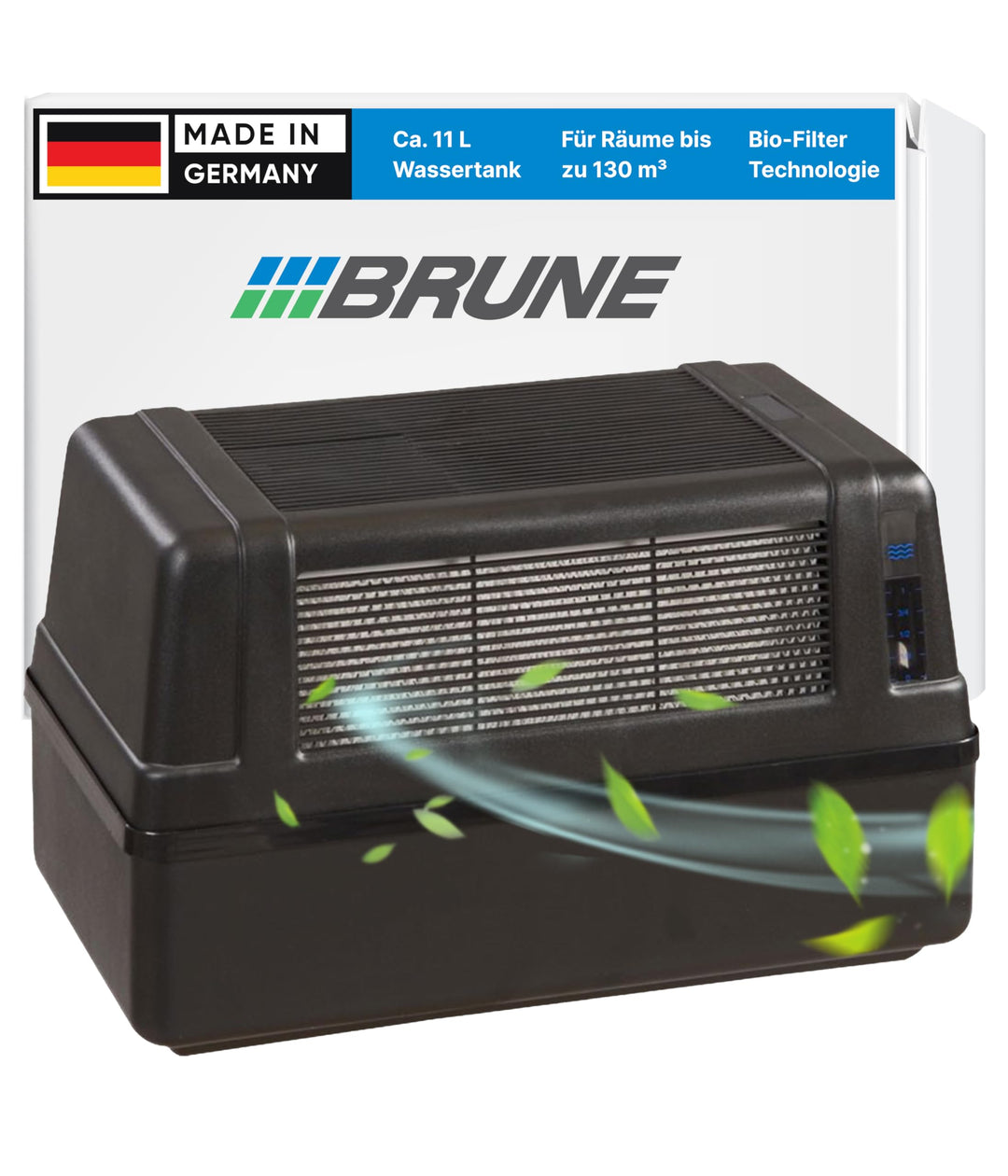 BRUNE Lufbefeuchter B 120 - Für Räume bis 130 m³ - Verdunstung mit Filter für gesundes Raumklima - 1