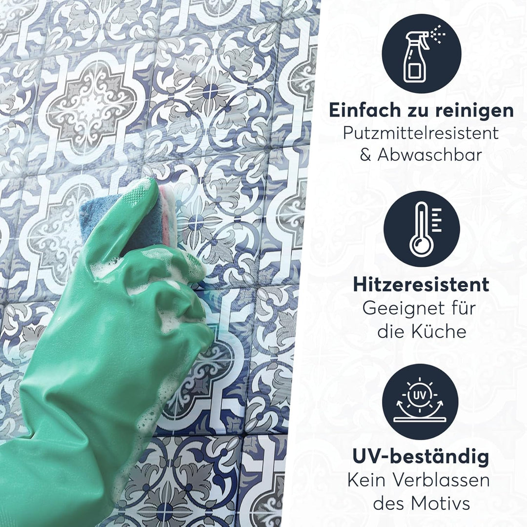 CREATISTO Klebefliesen Stickerfliesen Fliesenfolie - Aufkleber Sticker für Wandfliesen I Klebefliese