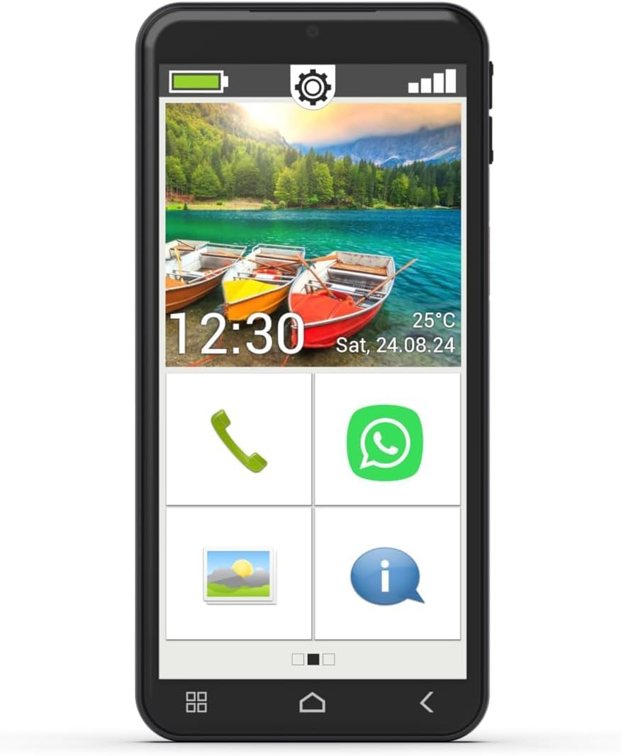 Emporia SMART.6lite, Smartphone, 5,5-Zoll-Display, RAM 6 GB, ROM 128 GB, Android 13, 13+2+0,2 MP Dre