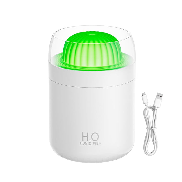 Luftbefeuchter 500 ml, 2-in-1 Kleiner Raumbefeuchter, 23dB Abschaltender Automatisch USB-Humidifier