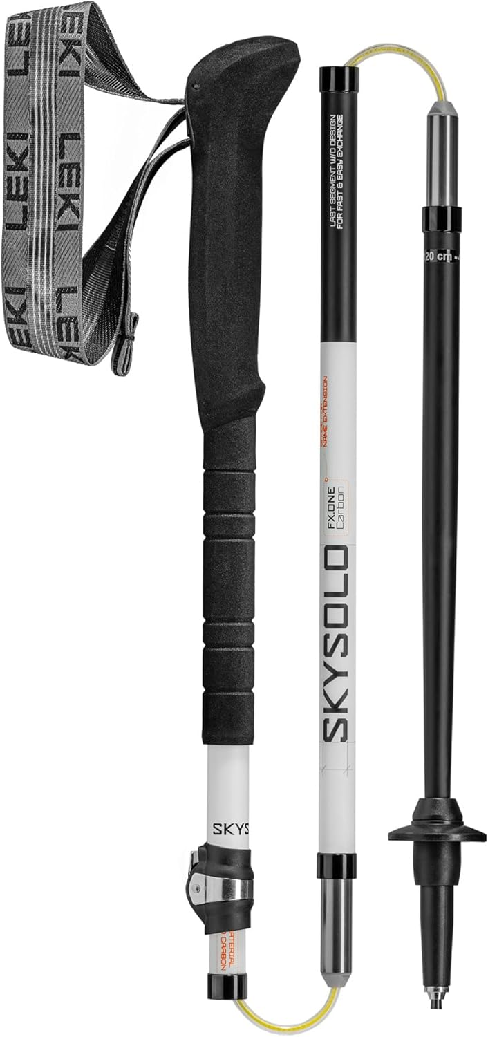 LEKI Skysolo FX.One Carbon Faltbare leichte Wanderstöcke für Thru-Hiking, schnelles Packen und Bergs