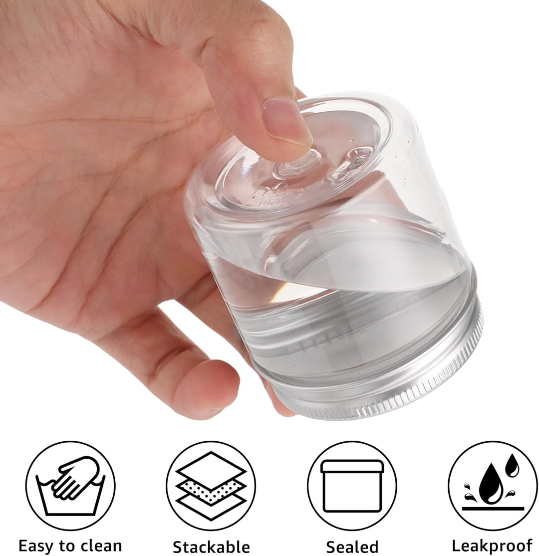 AKOLAFE 16er Set Vorratsdosen mit Deckel 60ml Vorratsgläser mit Deckel Luftdicht Transparente Plasti