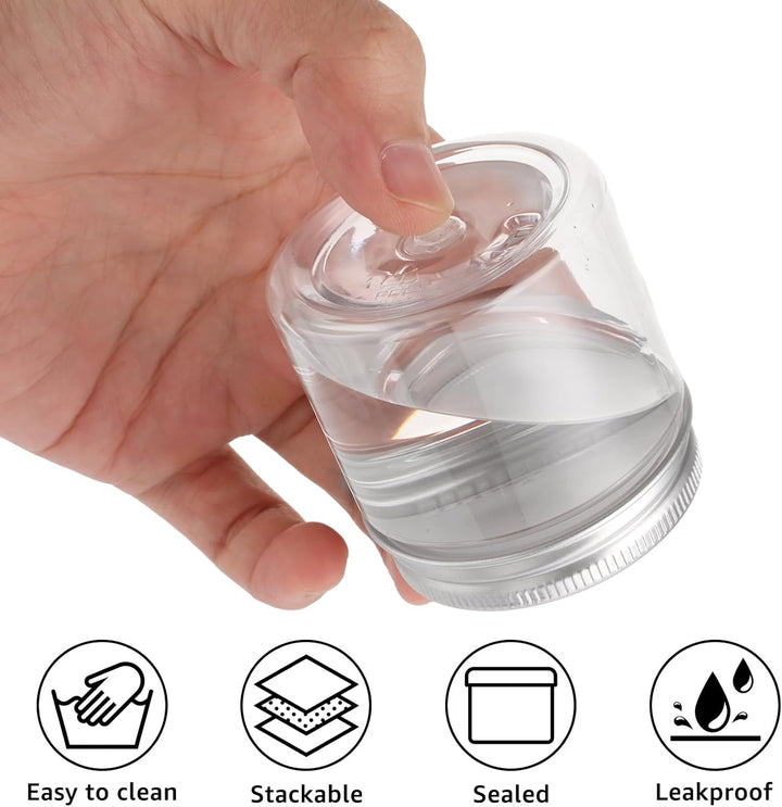 AKOLAFE 16er Set Vorratsdosen mit Deckel 60ml Vorratsgläser mit Deckel Luftdicht Transparente Plasti