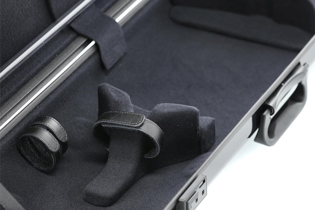 GEWA Violinkoffer AIR 2.1 schwarz hochglanz, mit zusätzlichem Seitengriff, Made in Germany schwarz m