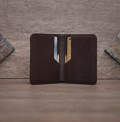 Vaultskin City Herren Ledergeldbörse mit RFID Blocker für Karten. Flaches Kartenetui für bis zu 9 EC