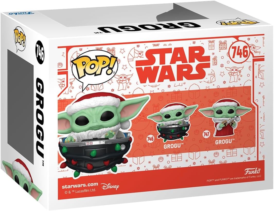 Funko Pop! Star Wars: Mando Holiday - Grogu (The Child, Baby Yoda) Pram - The Mandalorian - Vinyl-Sa