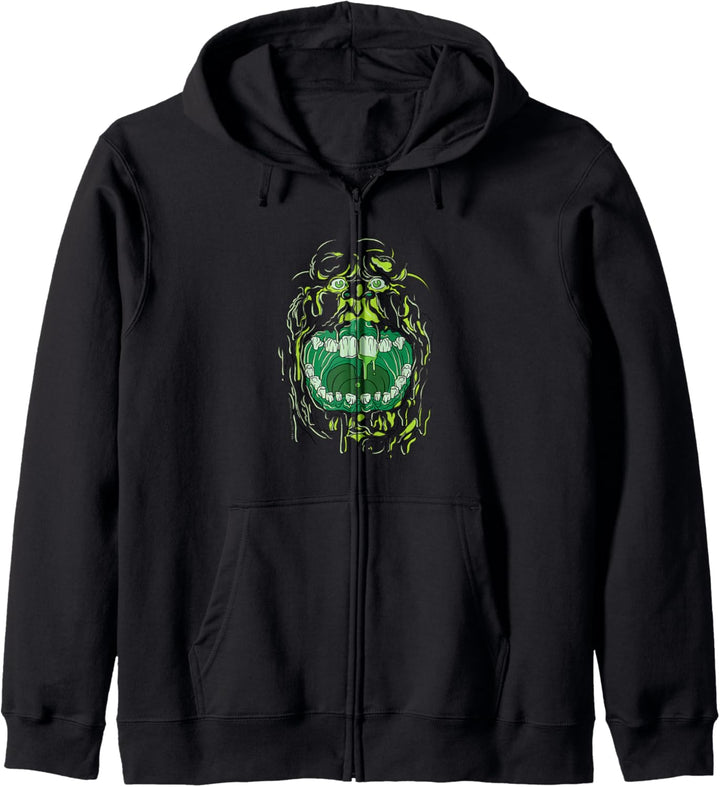 Ghostbusters Slimer Gesicht Kapuzenjacke
