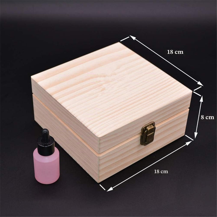 25 Slots Ätherisches Öl Box aus Holz - Bietet Platz für 5 10 15 ml ätherisches Öl-Flaschen - Ideales