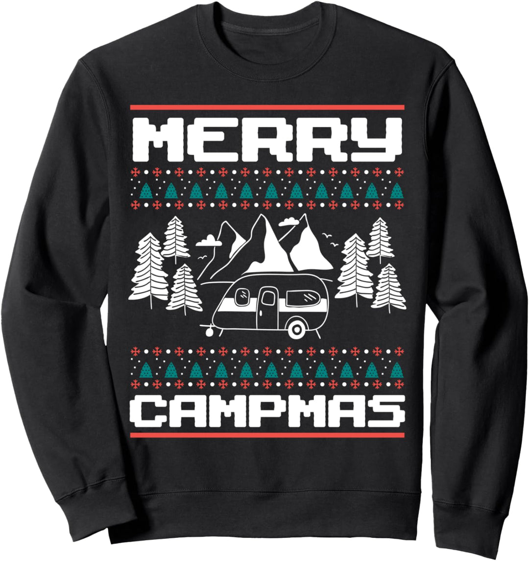 Merry Campmas Zelten Camper Ugly Weihnachten Xmas Party Sweatshirt