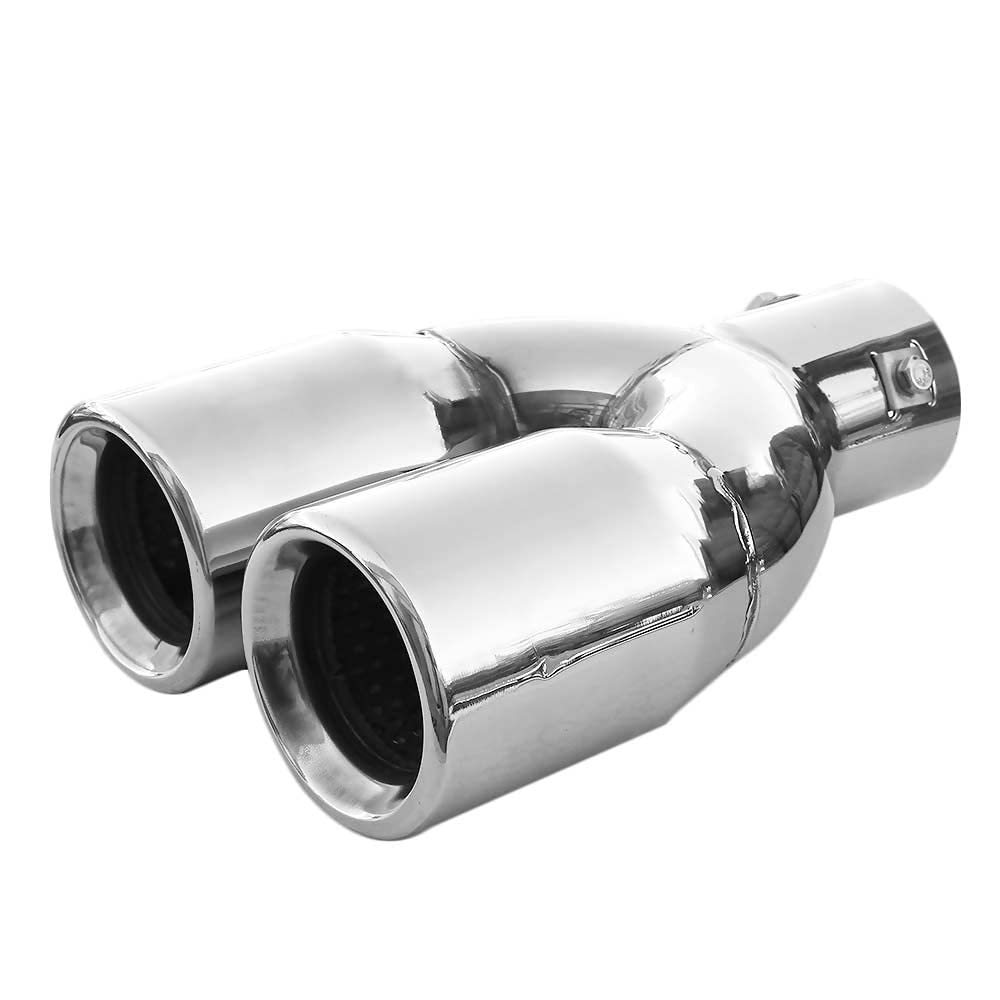 Doppel Auspuffblende Endrohr Endstuck Auspuff Blende Schalldampf Sportauspuff Universell Schalldampf
